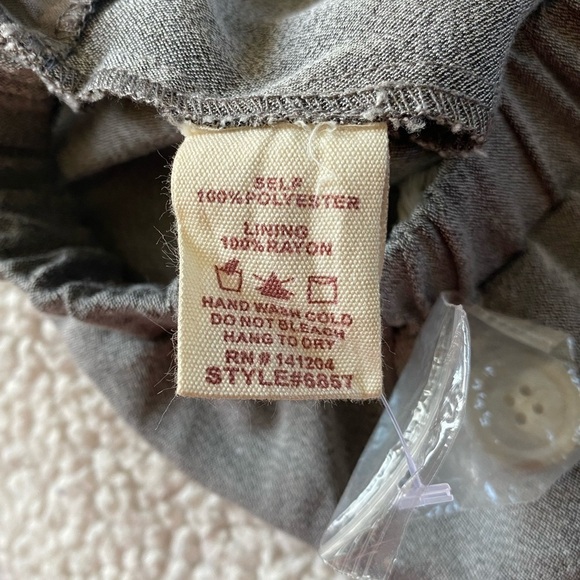 Hem & Thread Pants Jumpsuit Front Buttons Tie Back, Wide Leg Size: Small - Picture 14 of 15